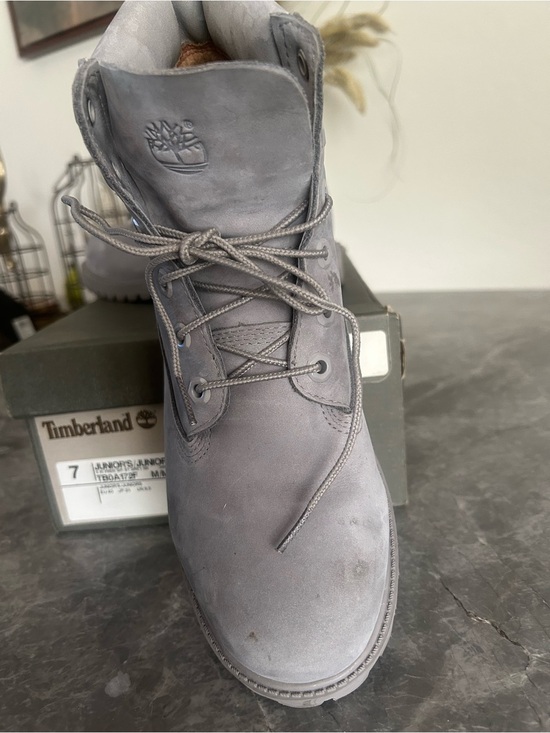 Timberland 6” Premium Waterproof Boots Grey Nubuck | Size 7 | Neutral Streetwear main image 6